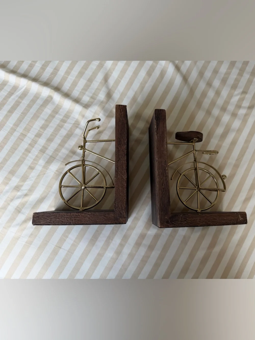 Brass Bicycle Book Holders